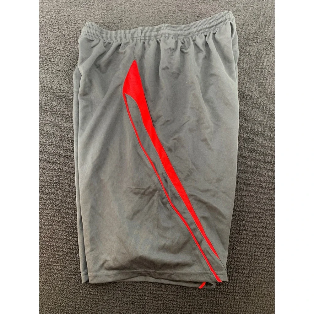 Alleso Athletic Shorts Men's‎ Black Red Athletic Gym Workout Casual Size L